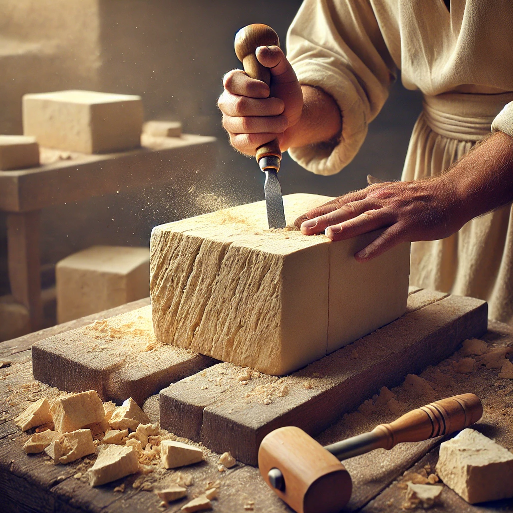 Traditional craftsmanship: ‘Fuq il-Fil’ and ‘Xorok’ techniques 4 Processing of Maltese limestone in Malta by J & J Mifsud Developments